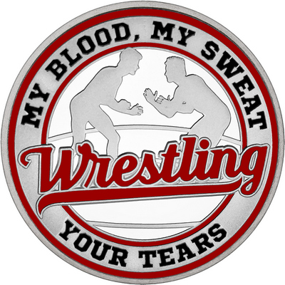 Maroon "Wrestling" with Maroon Outer Circular Borders